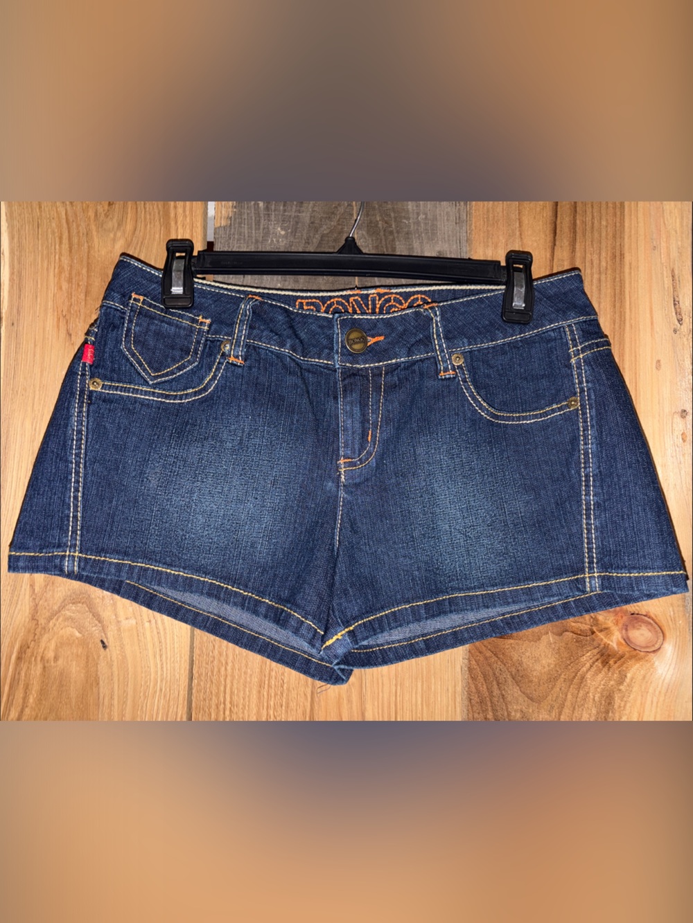 Y2K BONGO Low Rise Dark Wash Denim Shorts